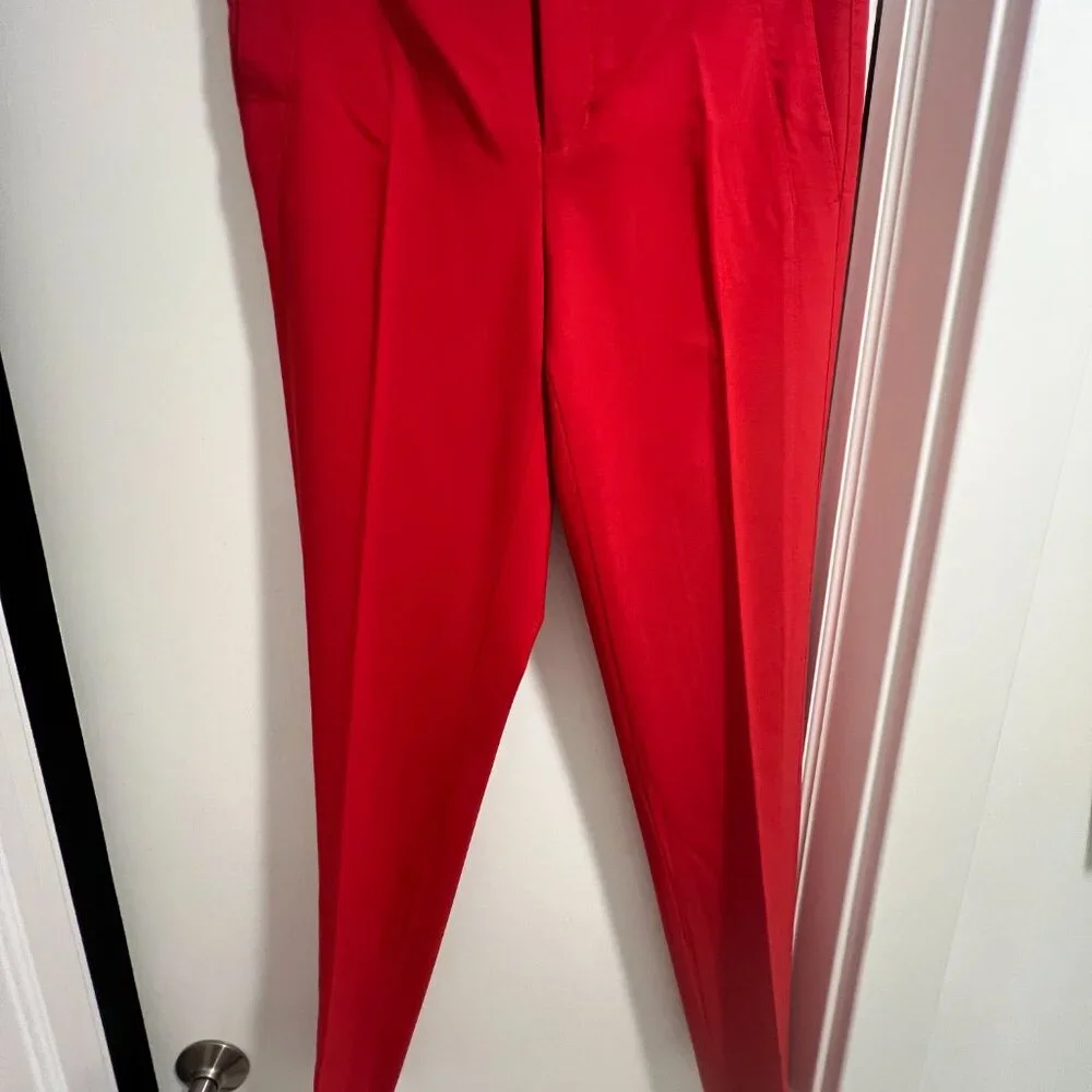 Vince Geranium Red Track Trouser SZ 6 - Picture 5 of 9